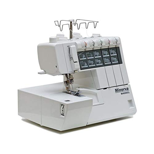 Máquina de coser Best Domestic Portable Euro Pro - Máquina de coser Coverlock blanca barata | Minerva M4000CL 220 V