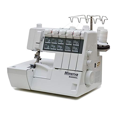 Máquina de coser Best Domestic Portable Euro Pro - Máquina de coser Coverlock blanca barata | Minerva M4000CL 220 V