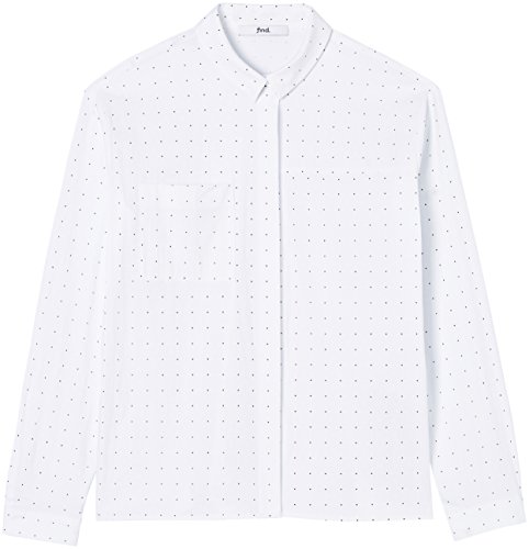 Marca Amazon - find. Blusa de Lunares para Mujer, Blanco (Spotted Print), 40, Label: M