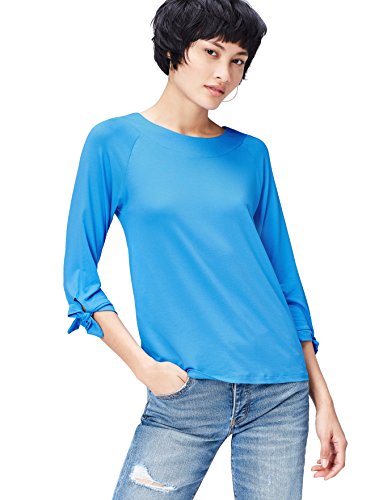 Marca Amazon - find. Blusa de Vichy para Mujer, Azul (Marine Blue), 38, Label: S