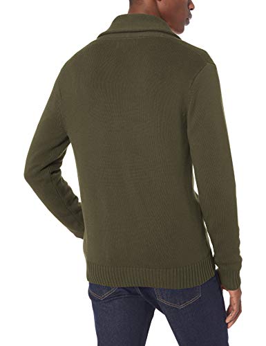 Marca Amazon – Goodthreads – Cárdigan de algodón suave para hombre, Verde (solid olive Oli), US XS (EU XS)