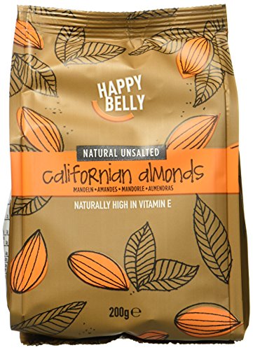 Marca Amazon - Happy Belly Almendras enteras, 7 x 200gr