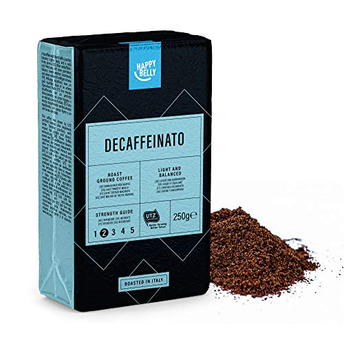 Marca Amazon - Happy Belly Café molido descafeinado "Decaffeinato" (4 x 250g)