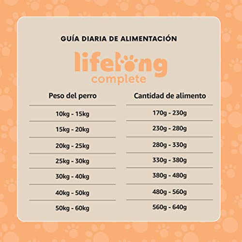 Marca Amazon - Lifelong Complete - Alimento seco completo para perros adultos rico en pollo y arroz, 1 x 15 kg