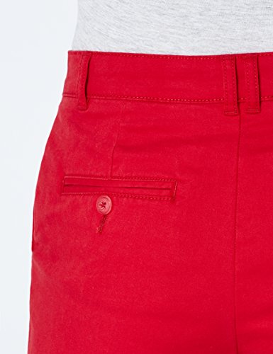 Marca Amazon - MERAKI Pantalones Chinos Estrechos Mujer, Rojo (Racing Red: 19-1763 Tcx), 38, Label: S