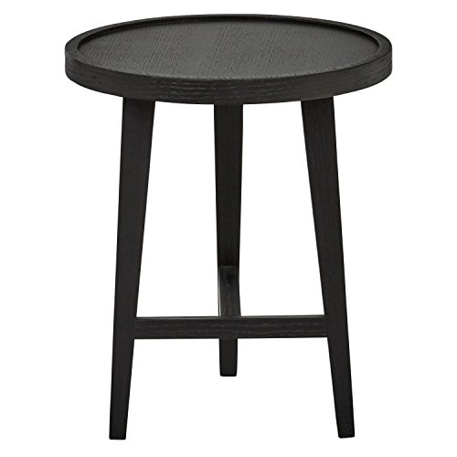 Marca Amazon - Rivet Modern - Mesa nido redonda de madera, 40 cm de ancho (roble oscuro)