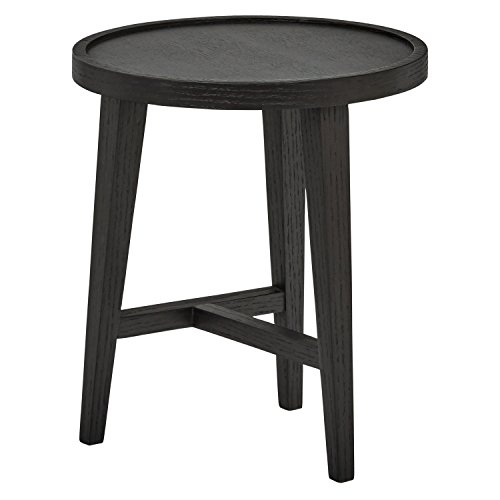 Marca Amazon - Rivet Modern - Mesa nido redonda de madera, 40 cm de ancho (roble oscuro)