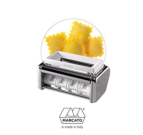 Marcato Accesorio Raviolini Máquina para Pasta, Acero Cromado, Plata, 17.7 X 11.2 X 9 Cm