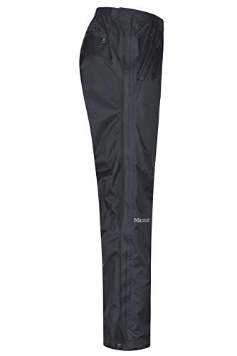 Marmot Precip Eco Full Zip Pant Impermeables, Pantalones De Lluvia, Prueba De Viento, Transpirables, Hombre, Black, M