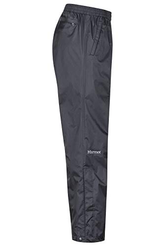 Marmot Precip Eco Pant Impermeables, Pantalones De Lluvia, Prueba De Viento, Transpirables, Hombre, Black, M