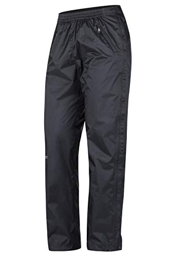 Marmot WM Precip Eco Full Zip Pant L Impermeables, Pantalones De Lluvia, Prueba De Viento, Transpirables, Mujer, Black, S