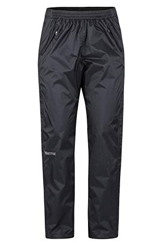 Marmot WM Precip Eco Full Zip Pant L Impermeables, Pantalones De Lluvia, Prueba De Viento, Transpirables, Mujer, Black, S