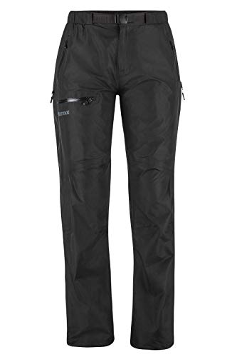 Marmot Wm's Eclipse Pant Pantalones Impermeables, Pantalones De Lluvia, Prueba De Viento, Transpirables, Mujer, Black, M