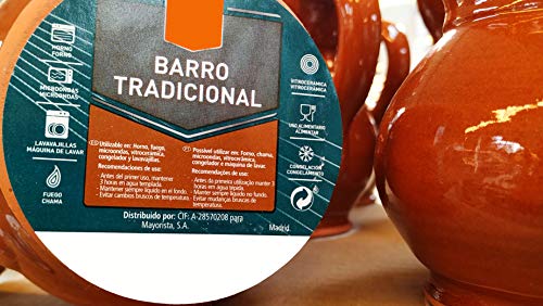 Marnaula Pack 3 JARRAS DE Barro DE 1/2 LITRO - Apta Horno, microondas,vitro, congelador y lavavajillas