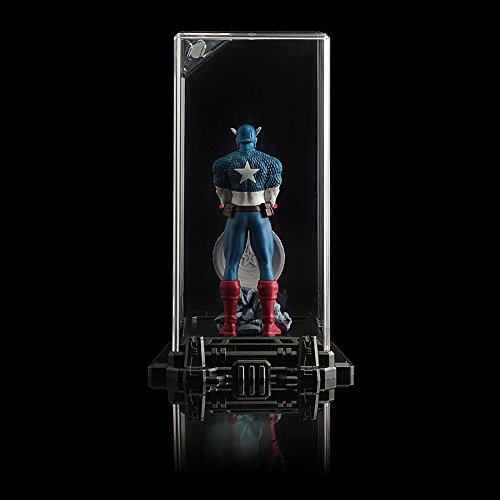 Marvel Super Hero: Capitán América, figura de colección, 17cm de altura, en una vitrina iluminada