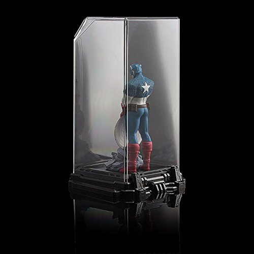 Marvel Super Hero: Capitán América, figura de colección, 17cm de altura, en una vitrina iluminada