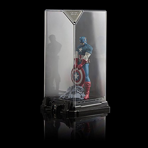 Marvel Super Hero: Capitán América, figura de colección, 17cm de altura, en una vitrina iluminada