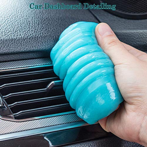 Masa limpiadora para teclado, coche, tableta, ordenador, coche, rejillas de ventilación, de gel (azul, 5 unidades)