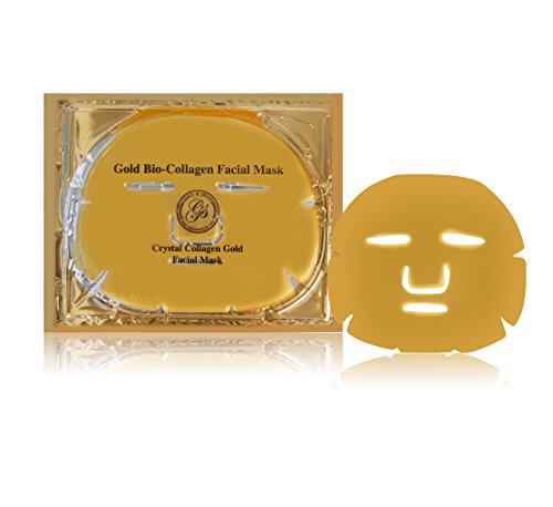 Mascarilla Facial De Gel De Oro Colágeno (Paquete De 6) Para Antiedad, Antiarrugas Hidratante