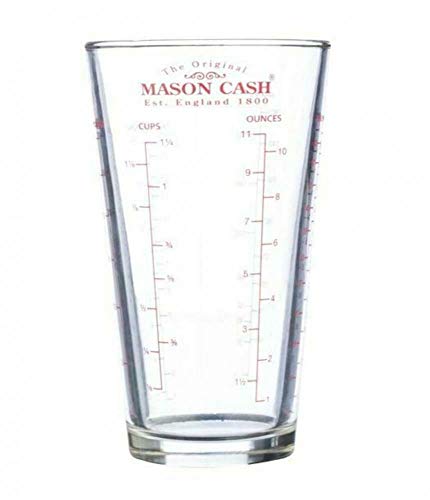 Mason Cash Classic Collection - Vaso medidor (350 ml, cristal, 8,5 x 8,5 x 14,5 cm).