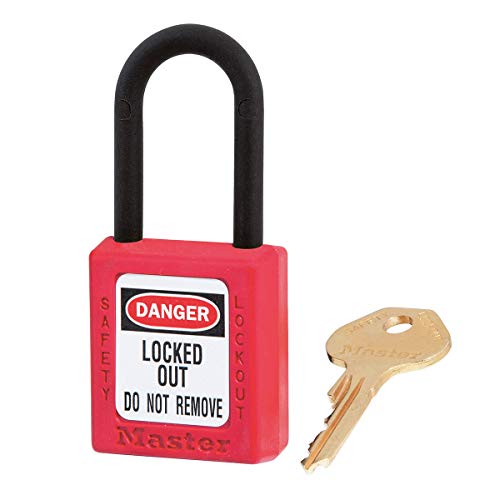 Master Lock 406RED Candado de consignación de termoplástico dieléctrico 406, Rojo