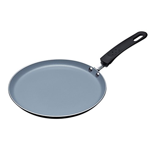 masterclass Sartén Antiadherente de Inducción Eco para Crepes sin Químicos, Aluminio/Hierro, Negro/Azul, 24 cm