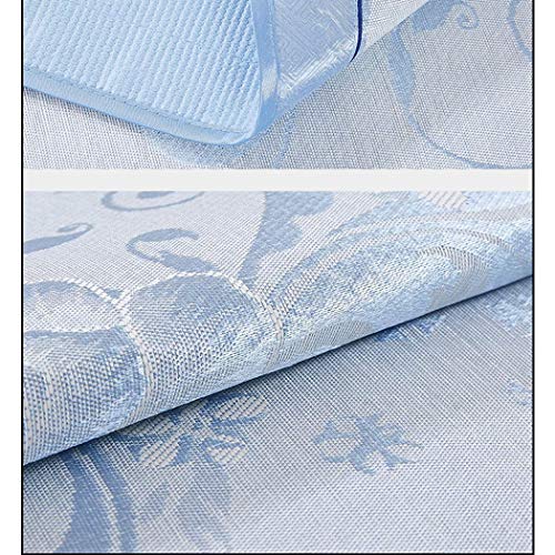 Mat Verano Al por Mayor de Seda Del Hielo Mat Tres Piezas de Asiento Plegable de Lavado Mat Dormitorio Individual (Color:, Tamaño:) / Azul / 1.8m bed 2 pillowcase