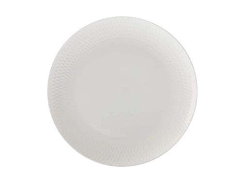 Maxwell & Williams Basics - Plato Llano (18 cm), diseño de Diamantes, Color Blanco