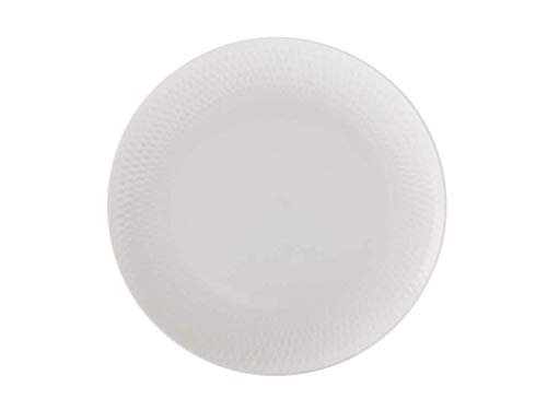 Maxwell & Williams Basics - Plato Llano (18 cm), diseño de Diamantes, Color Blanco