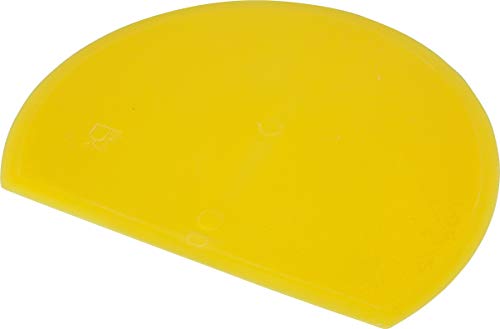 Maya 81916 - Rasqueta Flexible, para Masa Redonda sin Agujero, 160 x 125 x 1,65mm, Amarillo