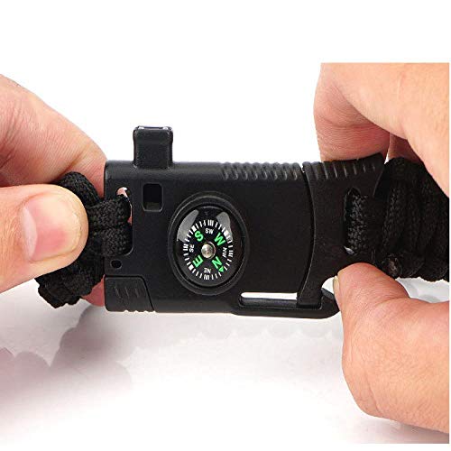 mayan Pulsera Hombre Personalizada,Brazalete Hombre, Pulsera con Hebilla De Cuchillo, Pulsera Multifuncional para Exteriores, Pulsera De Emergencia para Acampar Al Aire Libre, Pulsera De 2 Piezas