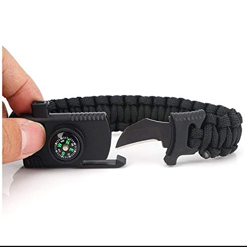 mayan Pulsera Hombre Personalizada,Brazalete Hombre, Pulsera con Hebilla De Cuchillo, Pulsera Multifuncional para Exteriores, Pulsera De Emergencia para Acampar Al Aire Libre, Pulsera De 2 Piezas