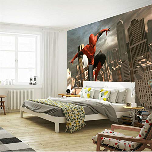 Mbwlkj Spiderman Mural De Pared Foto Papel Tapiz 3D Personalizado Niños Habitación Decoración Arte De La Pared Kid Dormitorio Sofá Pared De Fondo-200cmx140cm
