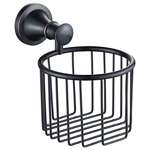 MBYW Moderno toallero de Alta Capacidad de Carga toallero de baño Estante de Almacenamiento Estante de baño_Colgante Negro Antiguo toallero Conjunto baño Europeo Negro al por Mayor, Cesta de Papel