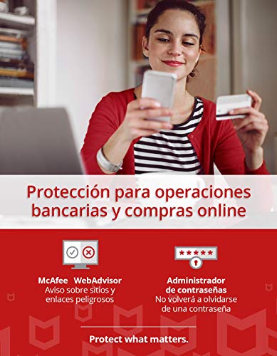 McAfee Total Protection 2020, 3 Dispositivos, 1 Año, Software Antivirus, Seguridad de Internet, Manager de Contraseñas, Seguridad Móvil, Compatible con PC/Mac/Android/iOS, Edición Europea, Descargable