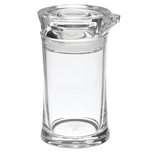 mDesign Juego de 2 aceiteras – Aceitera y vinagrera pequeñas de plástico, también para aderezos y más – Dosificadores de líquidos con tapa para cocina y comedor – transparente