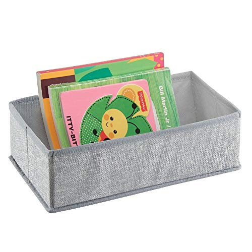 mDesign Organizador para armarios (juego de 6) – Cajas de plástico para ropa, cosméticos, pañales, pañuelos, lociones o medicamentos – Separador de cajones de color gris