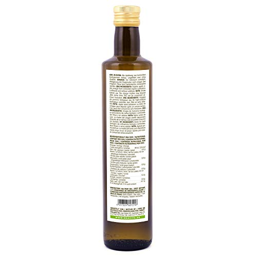 MeaVita Vinagre de Sidra Orgánico de Manzana, Natural Turbio y sin Filtrar con Nuez de Vinagre, 1000 ml (2 x 500 ml)
