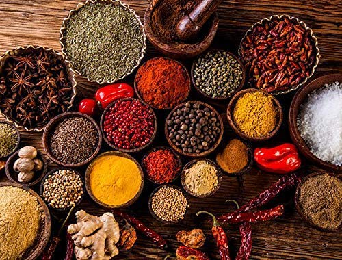 Med Cuisine "Baharat" - Mezcla Aromática De Condimentos Del Medio Oriente Para Carne, Pescado, Aves Y Verduras - Mezcla De Especias Veganas De Baharat - Mezcla De Especias Árabes Sin OGM 500gr