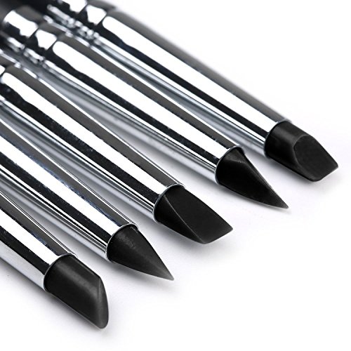 MEEDEN Artist Paint Brush Set Pinceles Profesionales para Punta de Goma de Silicona (3mm + 5mm Nib Width)