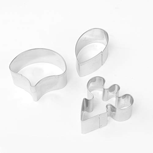 Meisijia 3pcs / Set Molde de la Mariposa Orquídea Pétalo Flores Cortadores Conjunto Torta de la Pasta de la Galleta de azúcar del Acero Inoxidable Cortador