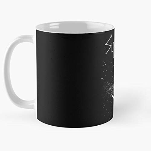 MELIBALI Rock Music Vinyl Band Roll True Album N Crime Supertramp Century Best Mug Tiene 11oz de Mano Hechas de cerámica de mármol Blanco