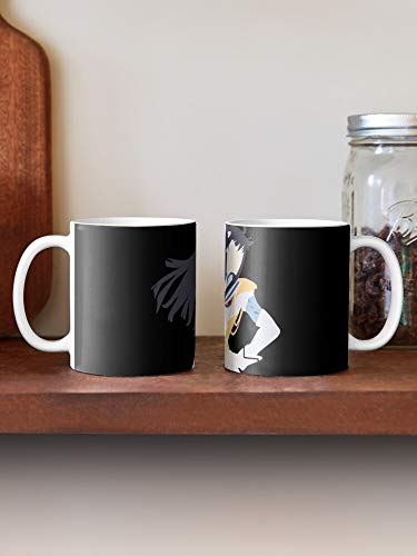 MELIBALI Satsuki Otaku Ryuko Anime Ragyo Matoi Mako NUI Kiryuin Manga Mankanshoku Best Mug Tiene 11oz de Mano Hechas de cerámica de mármol Blanco