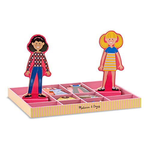 Melissa & Doug - Muñecas magnéticas de madera para vestir (14940) , color/modelo surtido