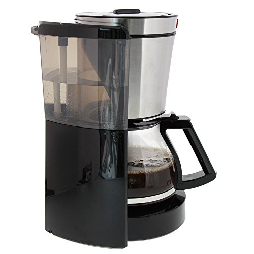 Melitta Look Timer Cafetera de Filtro, 1000 W, 1.25 litros, Vidrio, Negro