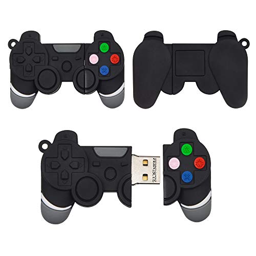 Memoria USB 3.0 16GB Pen Drive - Cool 16 GB Pendrive Divertido Negro Llave USB Gamepad Unidad Flash USB3.0 - FEBNISCTE Almacenamiento de Datos Económico Flash Drive Regalo de Cumpleaños para Niños