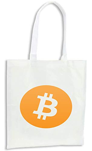 MERCHANDMANIA Pack 4 Bolsas SIMBOLO Bitcoin Moneda Virtual Cocina Compra Kitchen