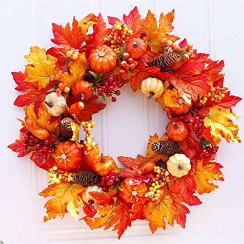 MerryNine 50 calabazas artificiales falsas con hojas de arce realistas, bellota realista con tapa, piñas, adorno para Halloween, Acción de Gracias, otoño cosecha decoración del hogar