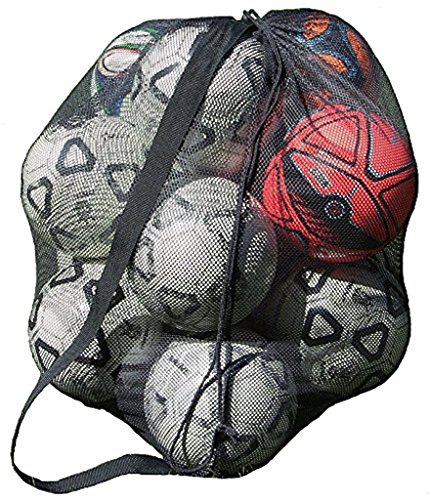 Mesh Ball Bag With Shoulder Strap. 30 x 40 Inches with Drawstring Closure. Made in The U.S.A by Keeble Outlets