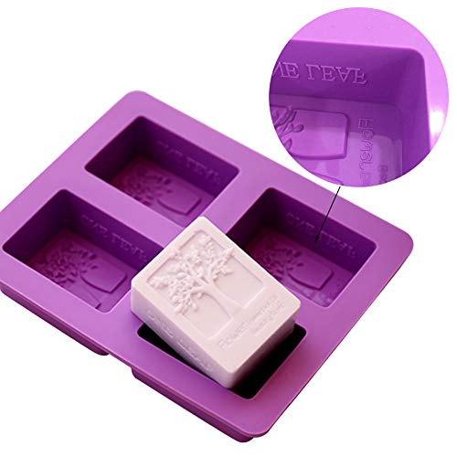 MHwan Molde de Jabón de Silicona Rectangular, Moldes de Silicona para Jabón, Molde de Jabón Hecho a Mano Molde de Silicona Rectangular Reutilizable para Pastel de Chocolate y Hacer su Propio Jabón